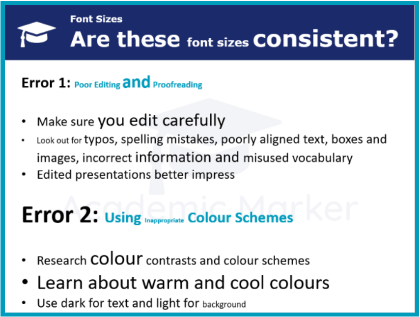 Which presentation methods are ineffective? | Academic Marker