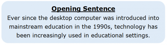 About Introductory Paragraphs 2.2 Opening Sentence