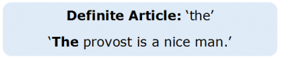 Articles 1.2 Definite Article