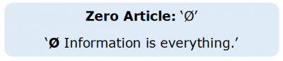 Articles 1.3 Zero Article Articles 1.3 Zero Article