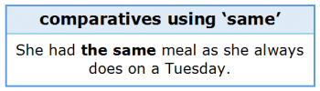 Articles 2.4 Comparatives Using ‘Same’ Articles 2.4 Comparatives Using 'Same'