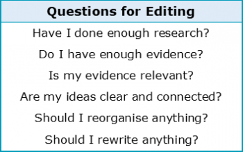 Editing and Proofreading 2.1 Questions for Editing Editing and Proofreading 2.1 Questions for Editing