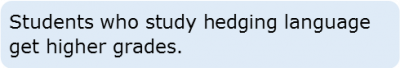 Hedging Language 1.5 Example Hedging Language 1.5 Example