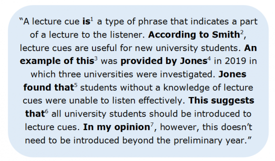 Listening for Lecture Cues 3.1 Informative Cues Example