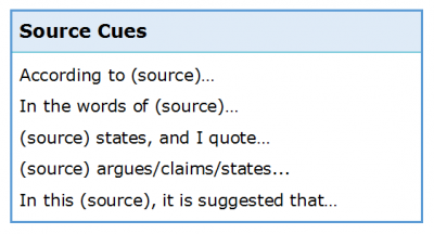 Listening for Lecture Cues 3.3 Source Cues Listening for Lecture Cues 3.3 Source Cues
