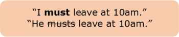 Modal Verbs 3.2 Inflection Error