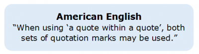 Quoting 2.8 American English Quote within a Quote