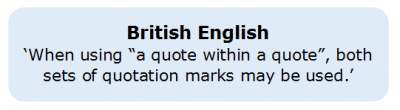 Quoting 2.9 British English Quote within a Quote