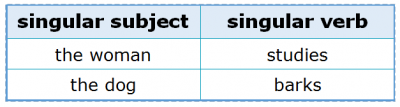 Subject-Verb Agreement 2.6 Singular Subject and Singular Verb Subject-Verb Agreement 2.6 Singular Subject and Singular Verb