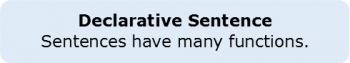 Sentence Functions 1.5 Declarative Sentence