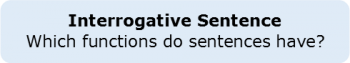 Sentence Functions 1.6 Interrogative Sentence