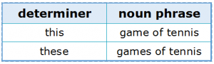 Subject-Verb Agreement 1.3 Determiner and Noun Phrase