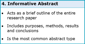 The Abstract 1.4 Informative Abstract