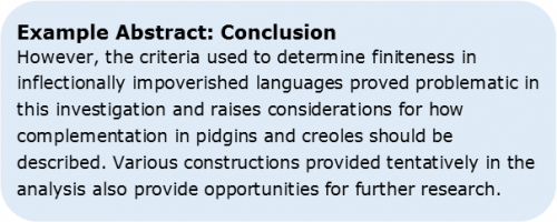 The Abstract 2.5 Conclusion The Abstract 2.5 Conclusion