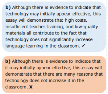 Thesis Statements 3.4 Unspecific Example B